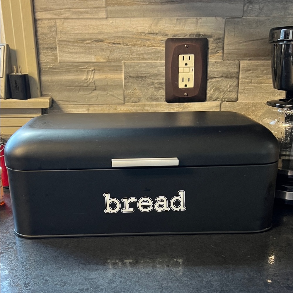 Modern Navy Metal Bread Box - Picture 4 of 7